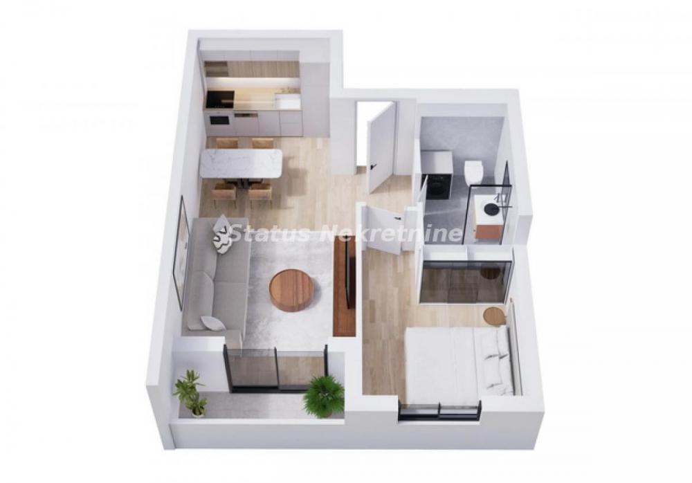 Glavna slika -Severni Telep-Lep Konforan Dvosoban stan 38 m2 u Izgradnji na Top Lokaciji-povrat PDV-065/385 8880