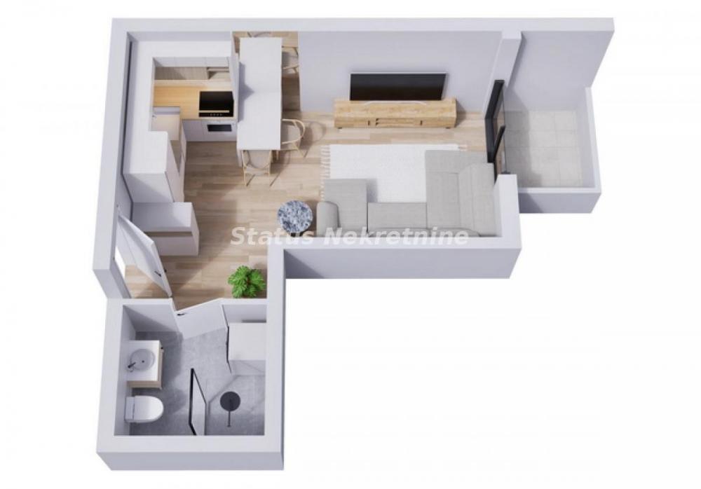 Glavna slika -Severni Telep-Lepa Garsonjera 27 m2 u Izgradnji na Top Lokaciji-povrat PDV-065/385 8880