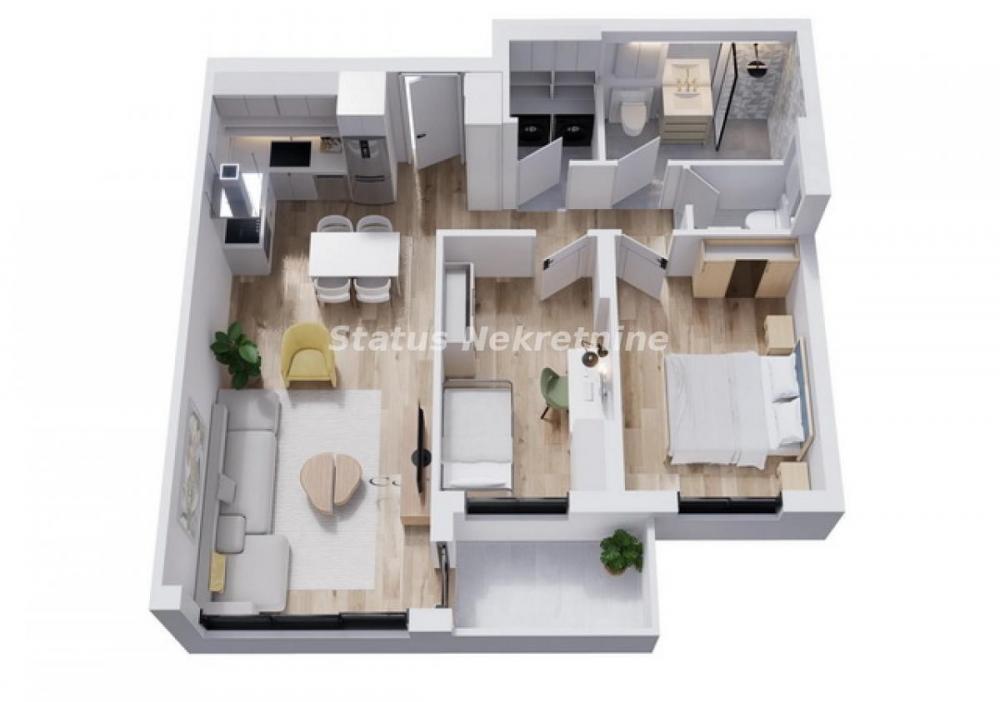 Glavna slika -Severni Telep-Konforan Trosoban stan 59 m2 u Izgradnji na Top Lokaciji-povrat PDV-065/385 8880