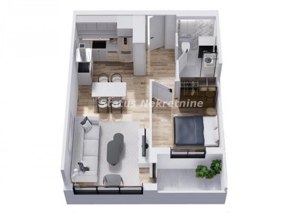 Glavna slika -Severni Telep-Lep Konforan Dvosoban stan 43 m2 u Izgradnji na Top Lokaciji-povrat PDV-065/385 8880