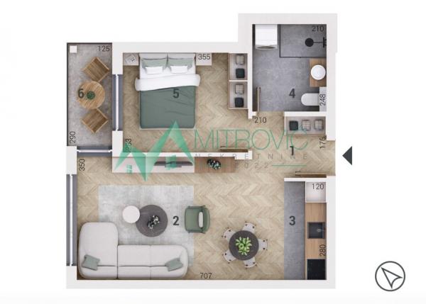 Slika 1 - Urbana vila, odlična lokacija, 45m2, obezbeđen parking 