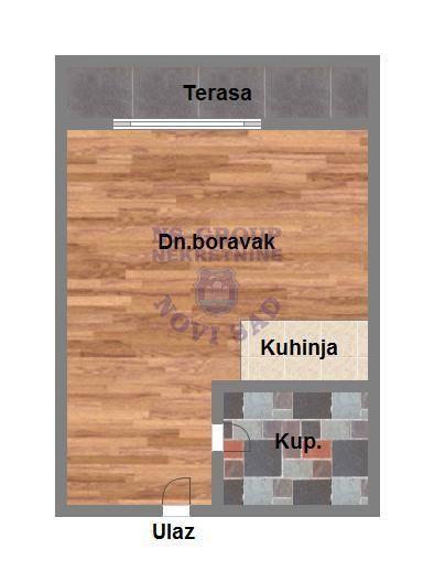 Glavna slika -Jednosoban, 31m2, Klisa Novi Sad, sa terasom, ima lift