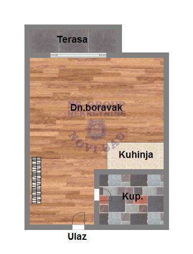 Glavna slika -Jednosoban, 27m2, Klisa Novi Sad, sa terasom, ima lift