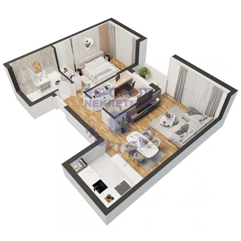 Glavna slika -Trosoban, 54m2, Adice Novi Sad, sa terasom