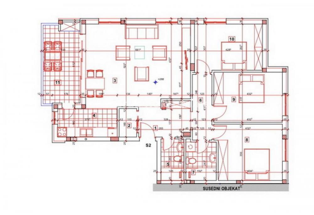 Slika 1 - Petrovaradin-Useljiv stan 116 m2 sa Velikom Terasom i Dva Garažna Mesta-065/385 8880