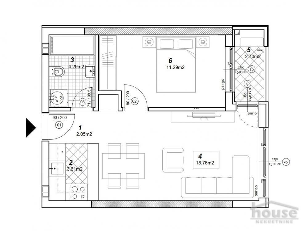 Glavna slika -Stan,NOVI SAD,TELEP,kv: 41.00, € 99630, ID: 1064575