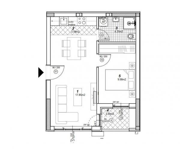 Glavna slika -Stan,NOVI SAD,TELEP,kv: 38.00, € 88040, ID: 1101402