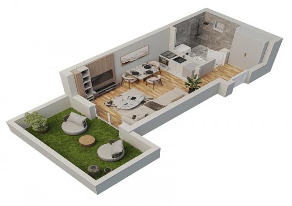 Slika 6 - Novi Sad, Adice - Garsonjera + terasa 13m2 ID#1001089