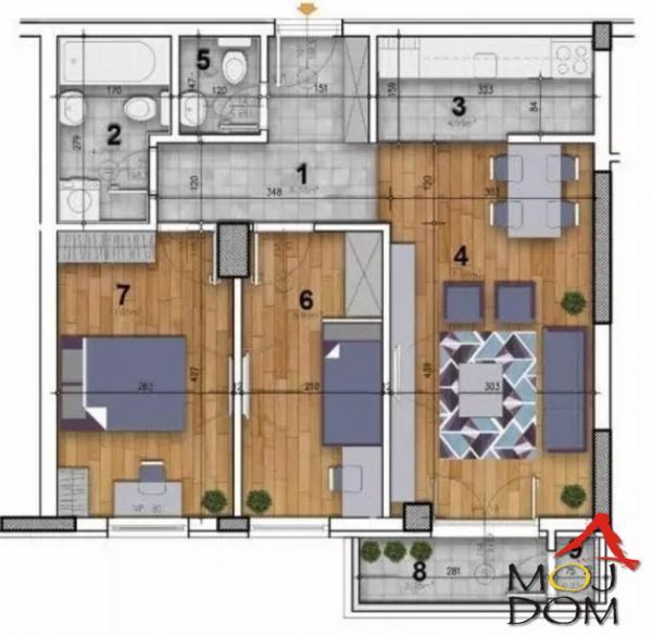 Glavna slika -Stan,NOVI SAD,SOCIJALNO,kv: 56, € 247200, ID: 1027023