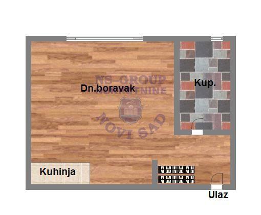 Glavna slika -Jednosoban, 23m2, Adice Novi Sad