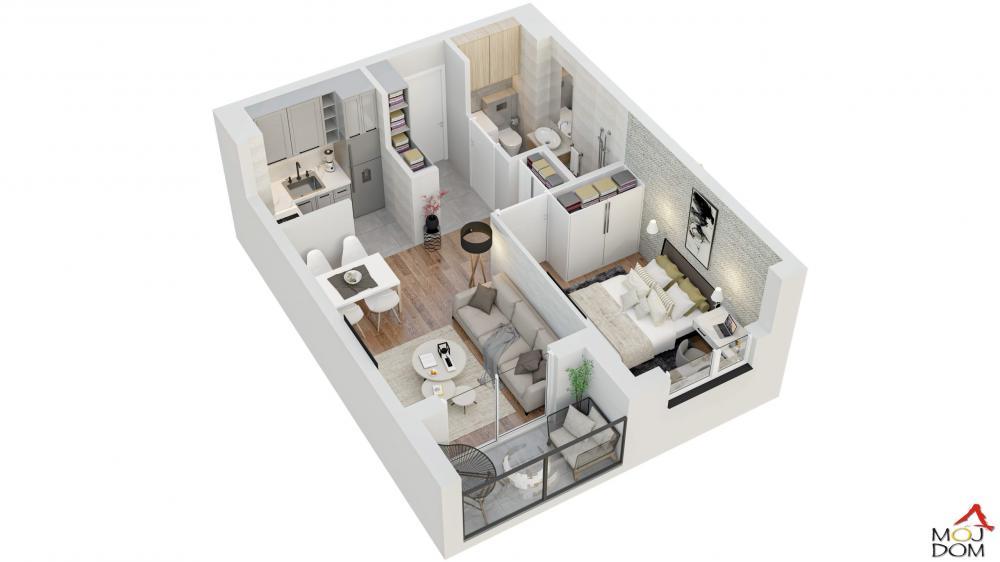 Glavna slika -Stan,NOVI SAD,ŠONSI,kv: 37, € 128750, ID: 1031467