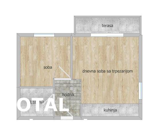 Glavna slika -Stan,NOVI SAD,SAJLOVO,kv: 43.00, € 86540, ID: 1101894