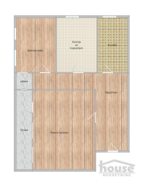 Slika 1 - Stan,NOVI SAD,STANICA,kv: 40.00, € 110000, ID: 1064655