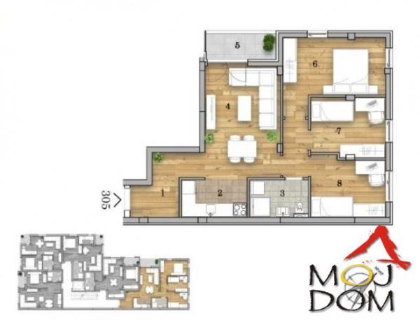 Glavna slika -Stan,NOVI SAD,TELEP,kv: 69, € 197950, ID: 1031514