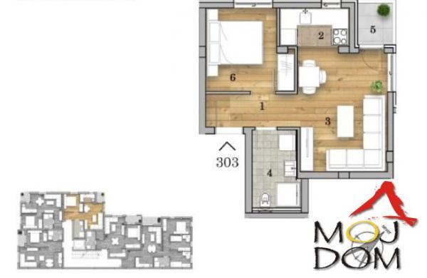 Glavna slika -Stan,NOVI SAD,TELEP,kv: 37, € 111800, ID: 1031512