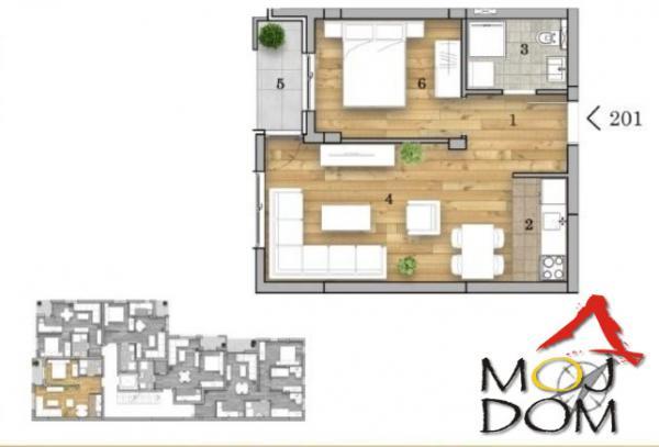 Glavna slika -Stan,NOVI SAD,TELEP,kv: 42, € 124600, ID: 1031506