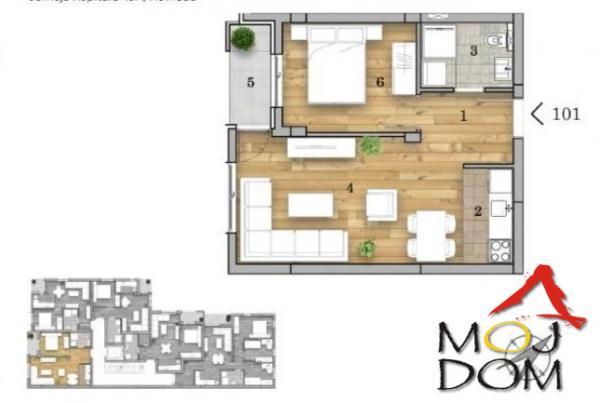 Glavna slika -Stan,NOVI SAD,TELEP,kv: 42, € 124700, ID: 1031501