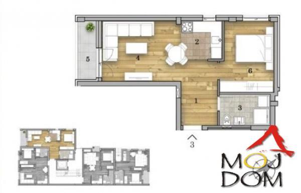 Glavna slika -Stan,NOVI SAD,TELEP,kv: 44, € 128250, ID: 1031499