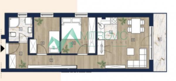 Glavna slika -Novi Sad, Adice - Dvoiposoban stan 53m2 