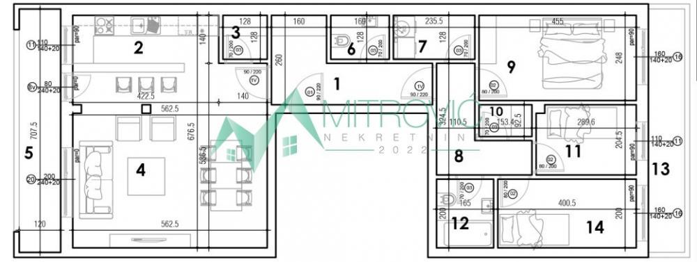 Glavna slika -Novi Sad, Telep - Troiposoban stan 97 m2 