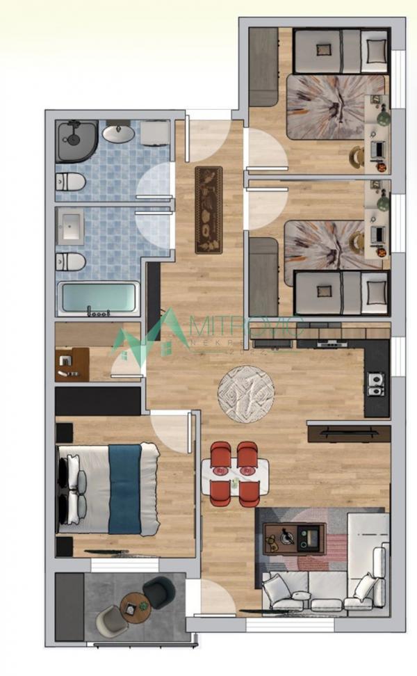 Glavna slika -Troiposoban, 72m2, Adice Novi Sad, sa terasom