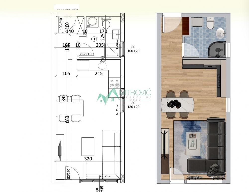 Glavna slika -Prodaja stana, 28m2, Adice Novi Sad