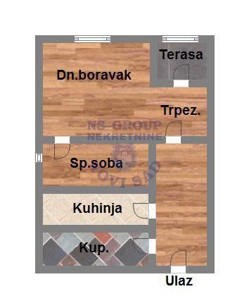 Glavna slika -Dvosoban, 38m2, Bulevar oslobođenja Novi Sad, sa terasom, ima lift