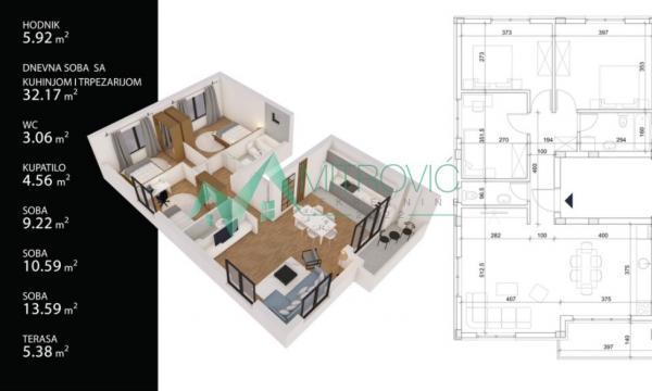 Glavna slika -Četvorosoban stan u urbanoj vili na Alibegovcu