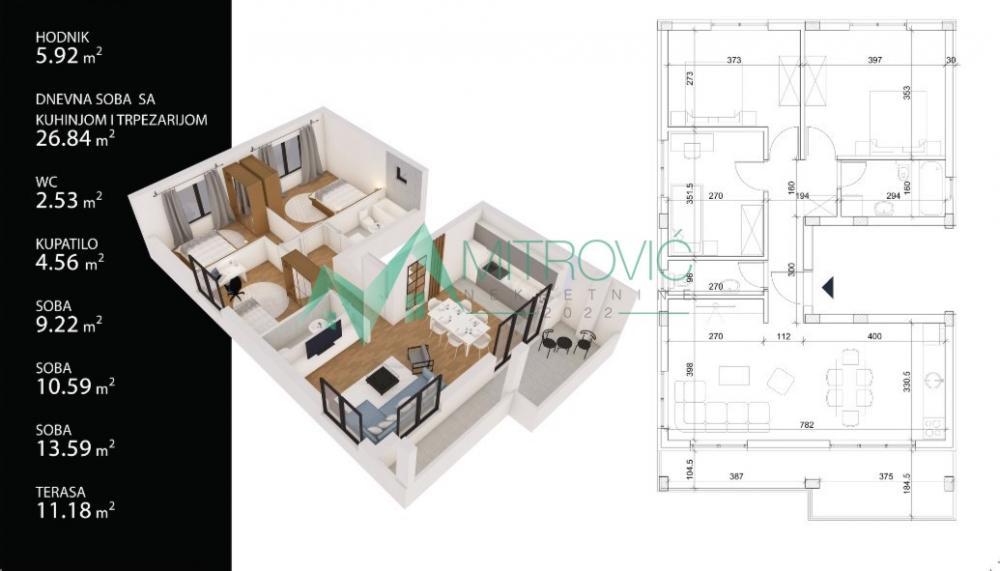 Glavna slika -Četvorosoban stan u urbanoj vili na Alibegovcu