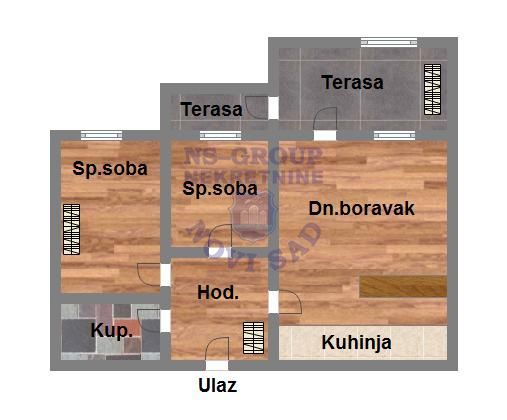 Slika 8 - 561539-Dvoiposoban stan površine 54m2 ,na atraktivnoj lokaciji Nova Detelinara. 