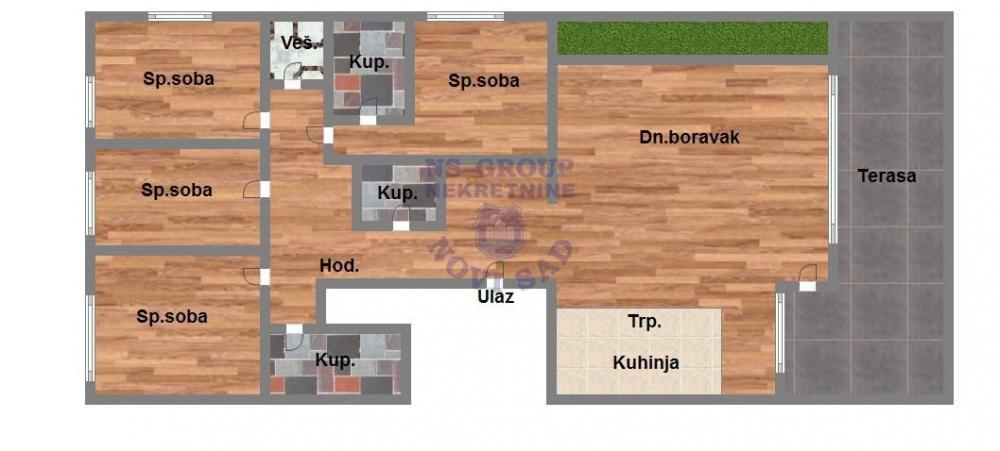 Slika 9 - Petosoban, 158m2, Bulevar patrijarha Pavla (Somborski bulevar) Novi Sad, sa terasom, ima lift