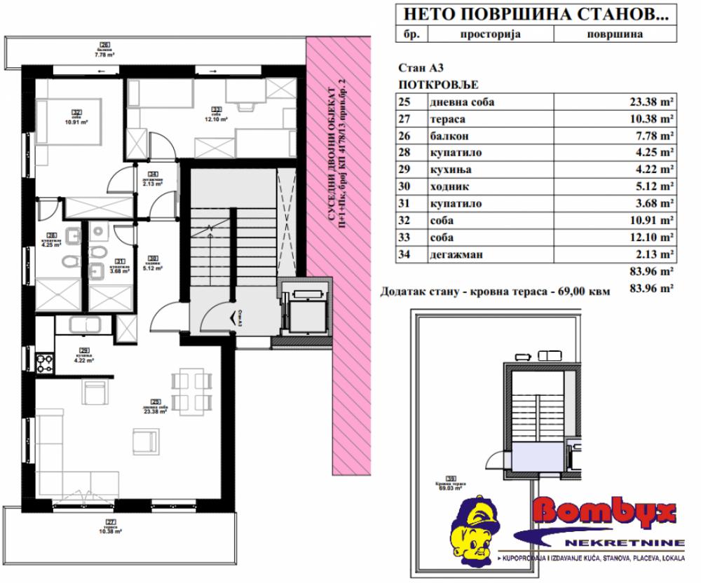 Slika 8 - Dvoiposoban 65m zgrada Pr+2 Petrovaradin  Mišeluk IZGRADNJA-