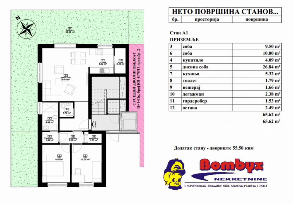 Slika 4 - Dvoiposoban 65m zgrada Pr+2 Petrovaradin  Mišeluk IZGRADNJA-