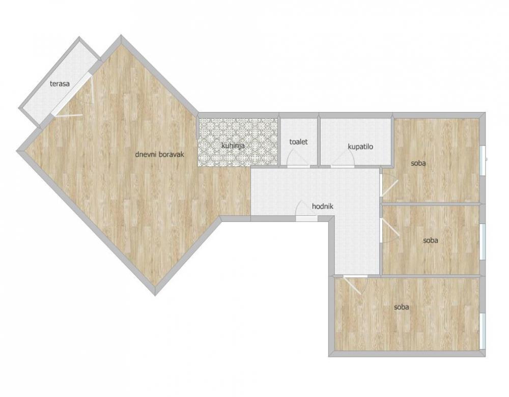 Slika 1 - Stan,NOVI SAD,TELEP,kv: 82.00, € 193000, ID: 1102058