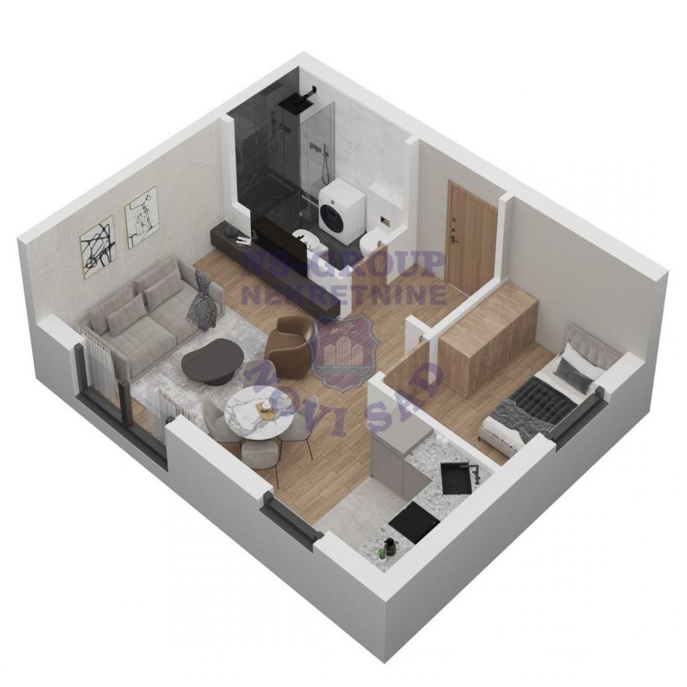 Glavna slika -Jednoiposoban stan u izgradnji! 32m2