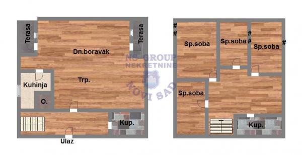Slika 10 - Petosoban, 123m2, Novo naselje Novi Sad, sa terasom, ima lift
