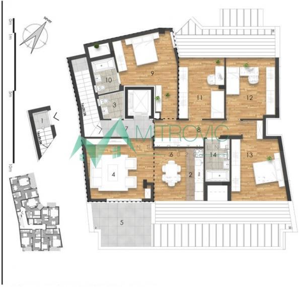 Glavna slika -Lux četvoroiposoban penthouse na Grbavici - izuzetna ponuda 