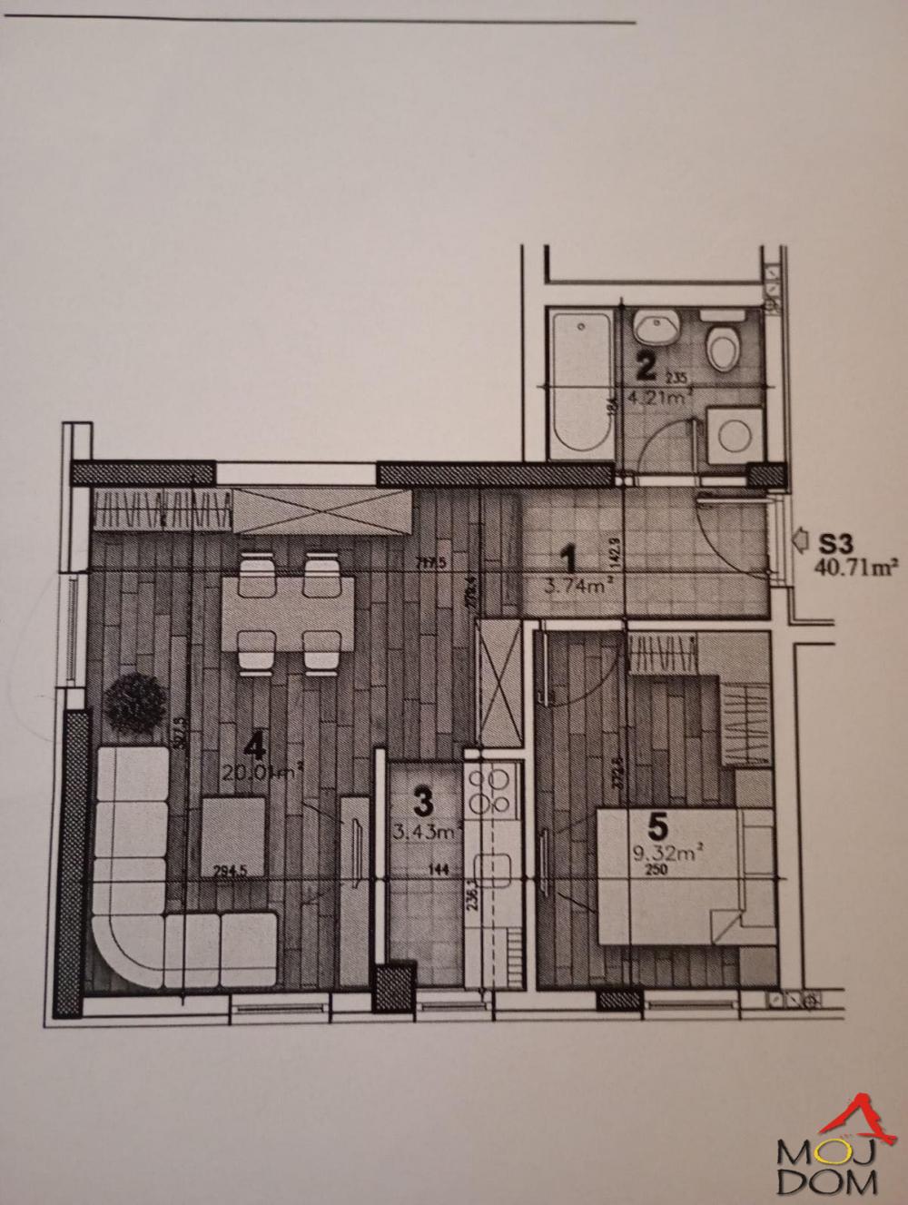 Slika 6 - Stan,NOVI SAD,ROTKVARIJA,kv: 39, € 128750, ID: 1031709