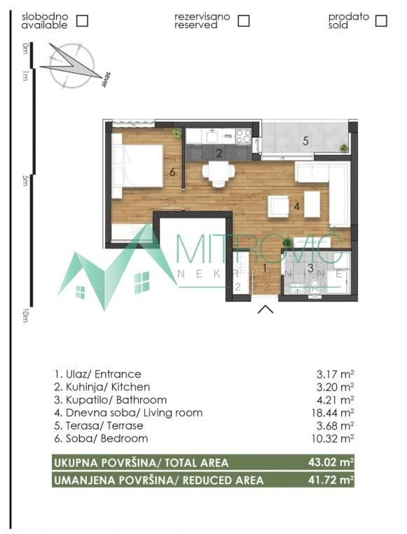 Glavna slika -Telep, fenomenalan dvosoban stan-izuzetna ponuda