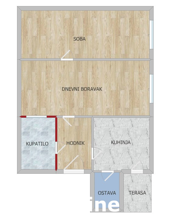 Slika 10 - Stan,NOVI SAD,DETELINARA,kv: 47.00, € 110000, ID: 1102133