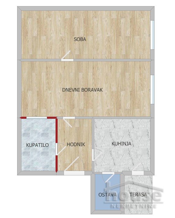 Slika 10 - Stan,NOVI SAD,DETELINARA,kv: 47.00, € 110000, ID: 1065285