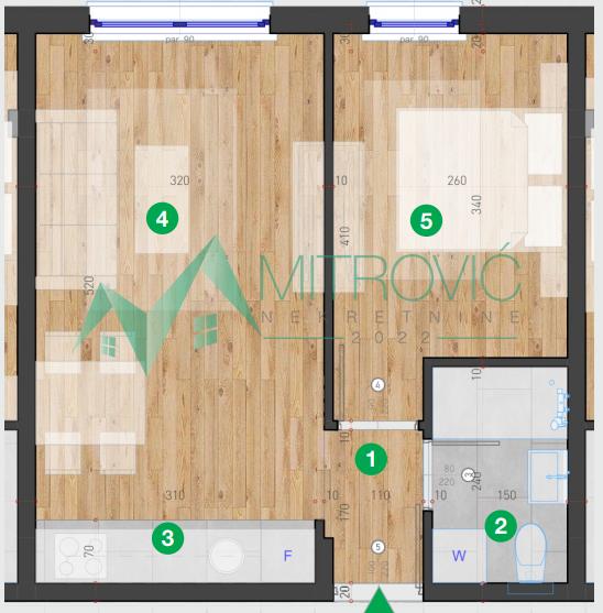 Glavna slika -Telep, 33m2. Jednoiposoban stan. Povrat PDV-a. 