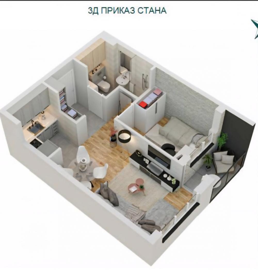 Slika 11 - Stan,NOVI SAD,NOVO NASELJE,kv: 36.00, € 115900, ID: 1059057