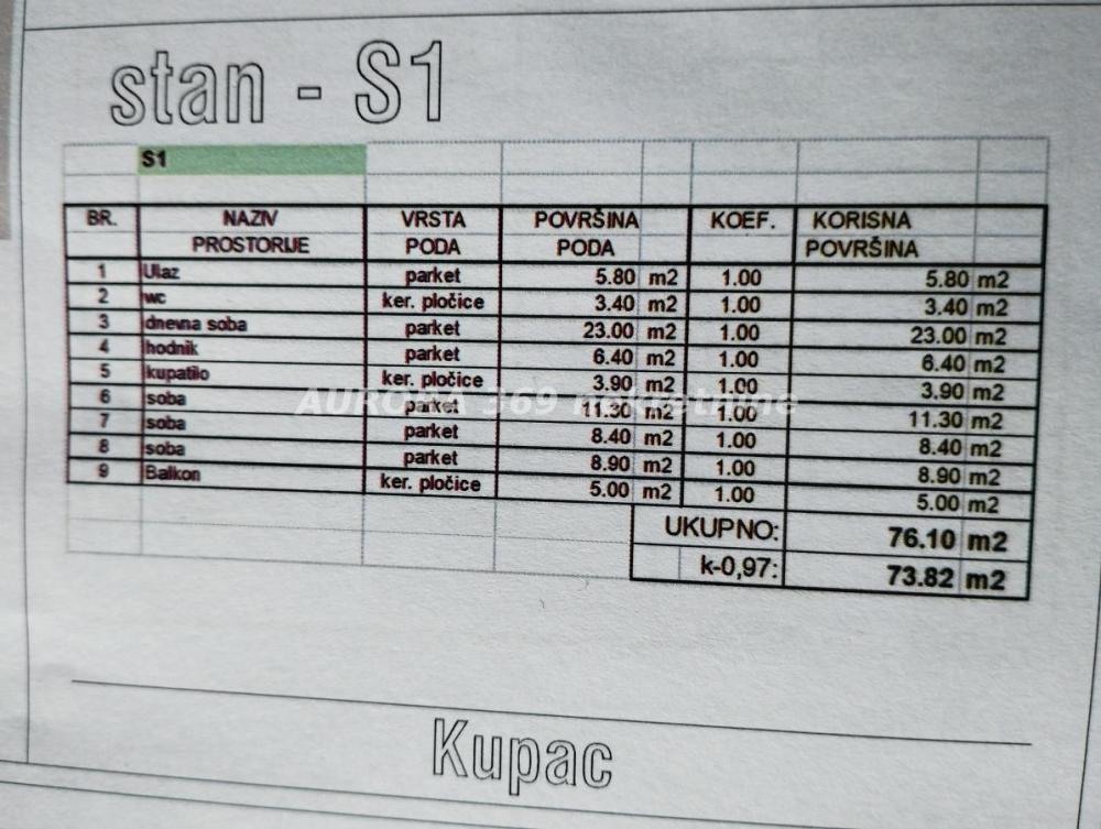 Slika 1 - NOVI SAD- VETERNIK- NOVOGRADNJA- PDV, ČETVOROSOBAN, 76m2