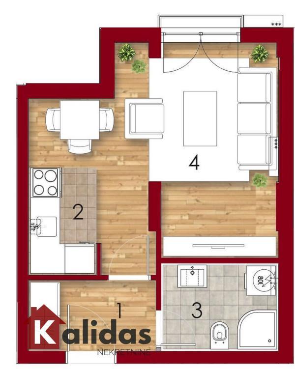 Glavna slika -Stan,NOVI SAD,PODBARA,kv: 28, € 86700, ID: 1007907