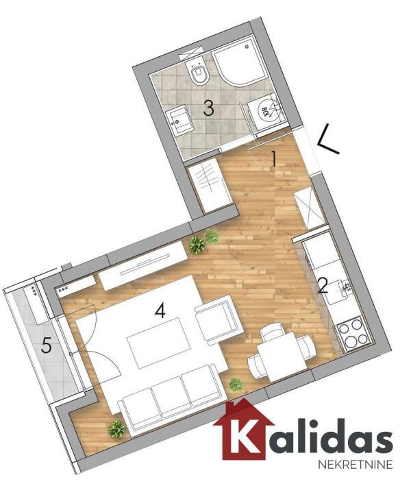 Glavna slika -Stan,NOVI SAD,PODBARA,kv: 27, € 83700, ID: 1008360