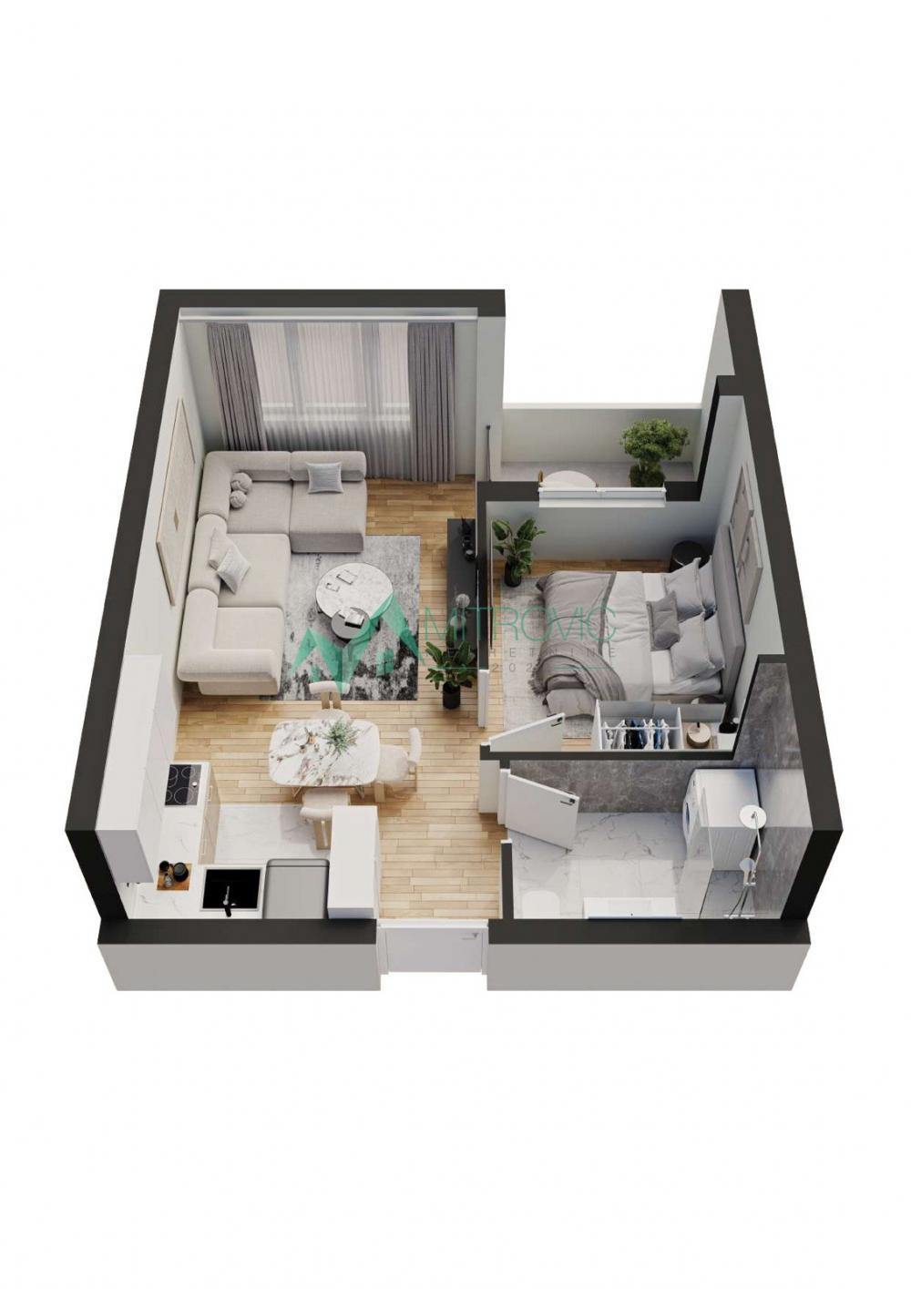 Glavna slika -Telep, fenomenalan jednoiposoban stan-izuzetna ponuda