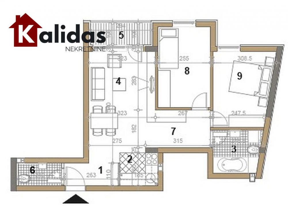 Slika 9 - Stan,NOVI SAD,CENTAR,kv: 58, € 167630, ID: 1008529