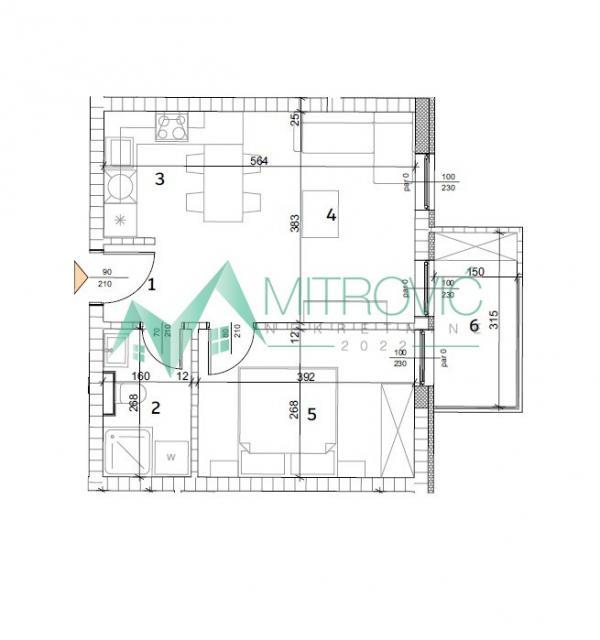Glavna slika -Novi Sad, Telep - Jednoiposoban stan 40m2 