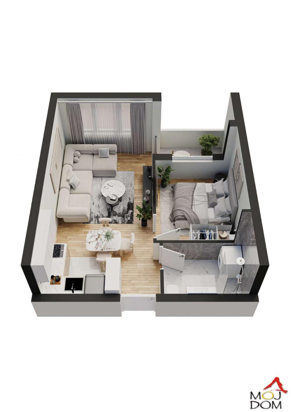 Glavna slika -Stan,NOVI SAD,SEVERNI TELEP,kv: 35, € 104100, ID: 1031777